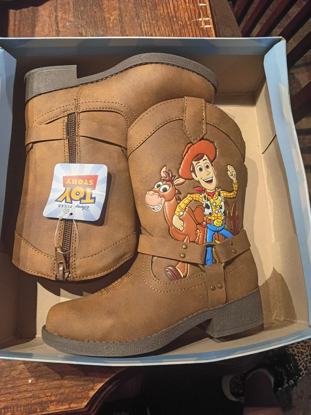 NWT Toy Story Woody Brown Kids Cowboy Boots